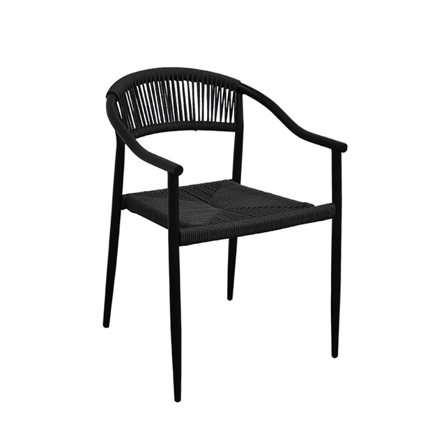 Outdoor Aluminum Rattan Furniture Set – Light Luxury Patio Dining Chairs, Waterproof & Rustproof for Cafe/Bistro/Balcony​