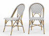 Bistro Vintage Aluminium Outdoor Furniture Flower Dining Garden Rattan Chair