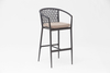 Popular New Technology Design Modern Rattan Aluminum Frame Terrace Family Party Armrest Leisure Outdoor Bar Chair