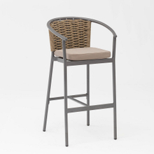 New High-quality Hot-selling Durable Sunscreen Waterproof Modern Rope Woven Terrace Garden Bar Outdoor Rope Bar Chair