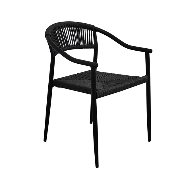 Outdoor Aluminum Rattan Furniture Set – Light Luxury Patio Dining Chairs, Waterproof & Rustproof for Cafe/Bistro/Balcony​