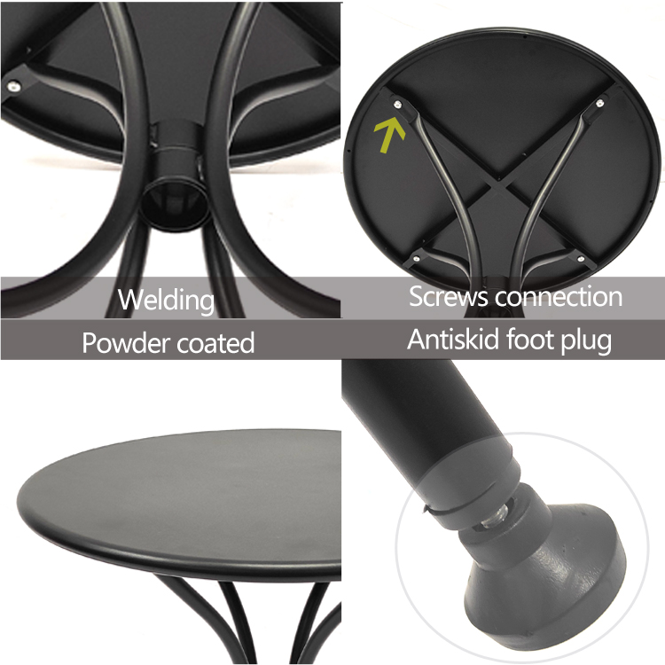 China Black Standard Carbon Steel Garden Table