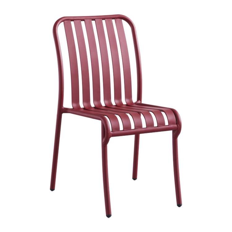 Color Design Home Dining Outdoor Cafe Bistro Bar Restaurant Patio Garden furniture Without Armrests Aluminum Metal Chair