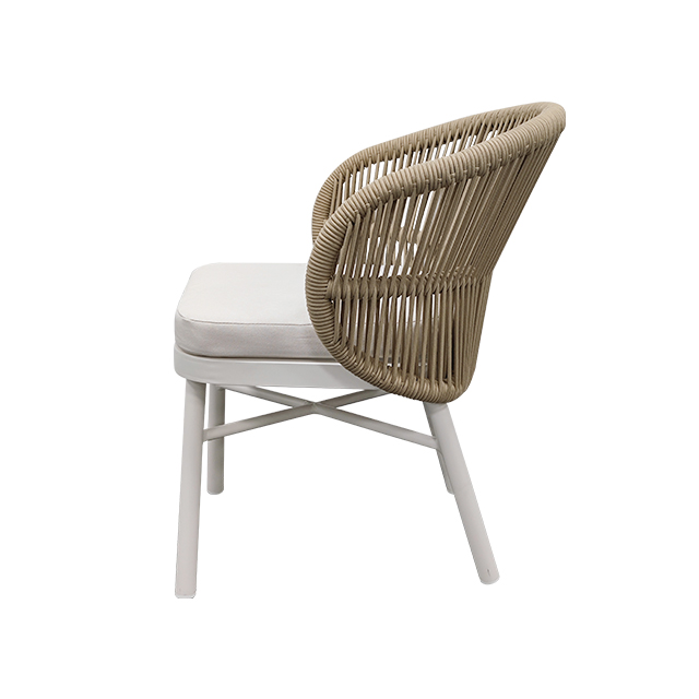 Outdoor Aluminum Alloy Braided Rope Tables And Chairs, Courtyard Garden Sun-Protective Braided Rattan Chairs, Hotel Leisure Rattan Chair Sets