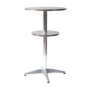 Tall Aluminium Modern Round Metal Outdoor Furniture High Stool Portable Bar Table