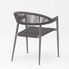New Design Durable Elastic Soft Rope Braided Aluminum Frame Modern Garden Terrace Rope Outdoor Chair