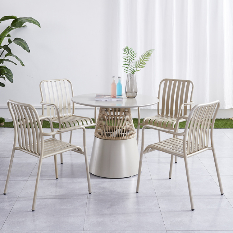 Color Design Home Dining Room Outdoor Bistro Bar Coffee Restaurant Patio Garden Furniture Aluminum Metal Chair