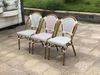 Bistro Vintage Aluminium Outdoor Furniture Flower Dining Garden Rattan Chair