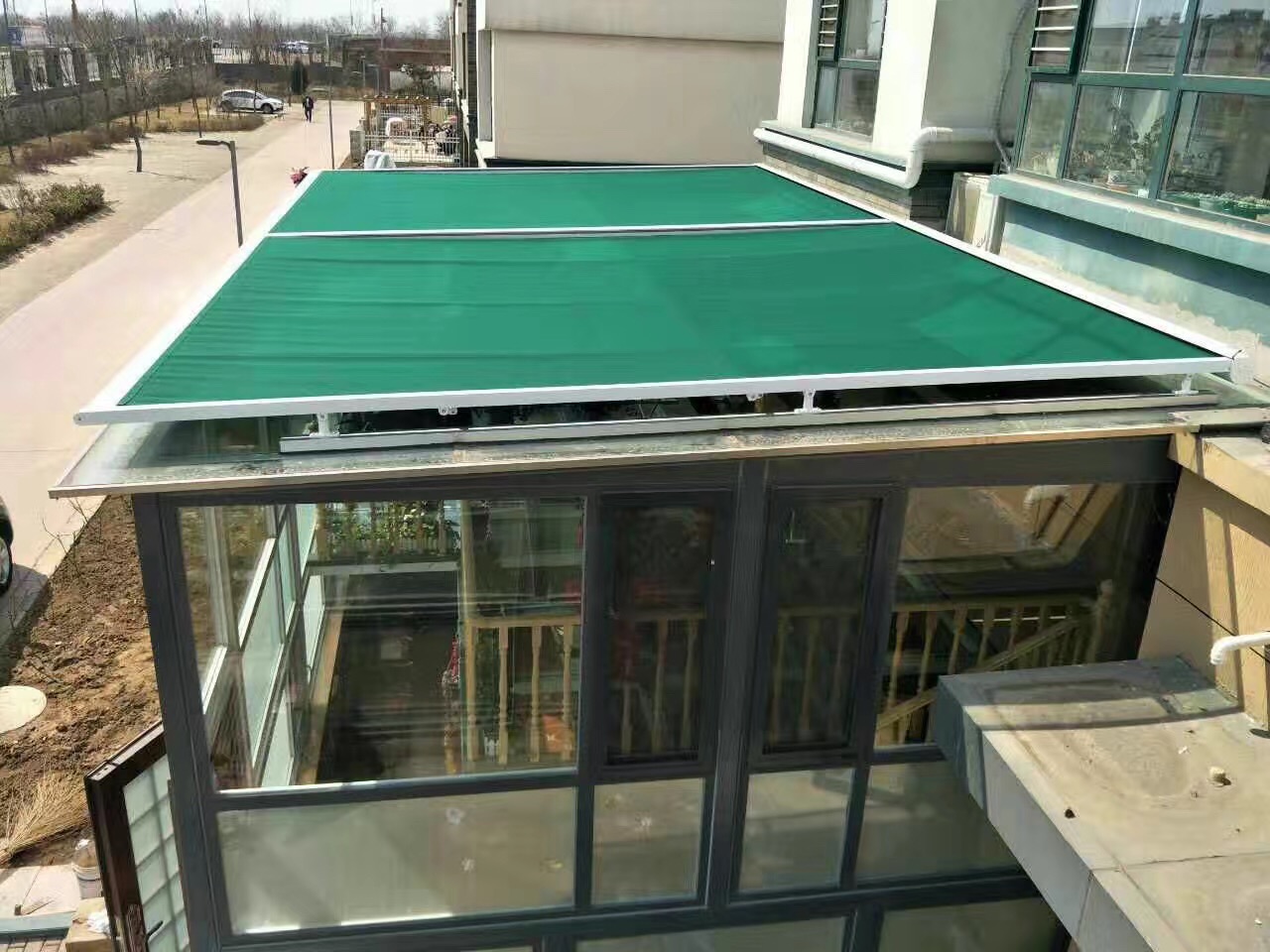 Outdoor Garden Patio Custom Retractable Roof Window Electric Motorized Aluminum Automatic Awning