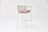 Popular New Technology Design Modern Rattan Aluminum Frame Terrace Family Party Armrest Leisure Outdoor Bar Chair