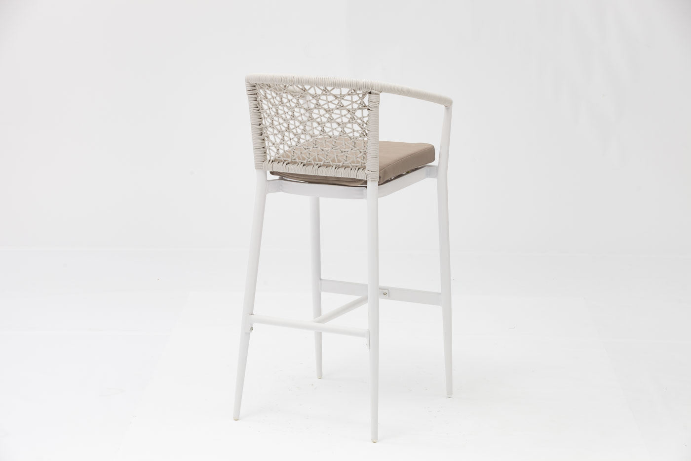 Popular New Technology Design Modern Rattan Aluminum Frame Terrace Family Party Armrest Leisure Outdoor Bar Chair
