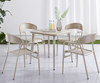Bistro Dining Outdoor Garden Restaurant Patio Fast Food Metal Aluminum Stackable Chairs Table Sets Furniture
