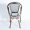 New Design Modern Brand Metal French Garden Patio Outdoor Bistro Dining Aluminum Bamboo Rattan Wicker Chairs Sets