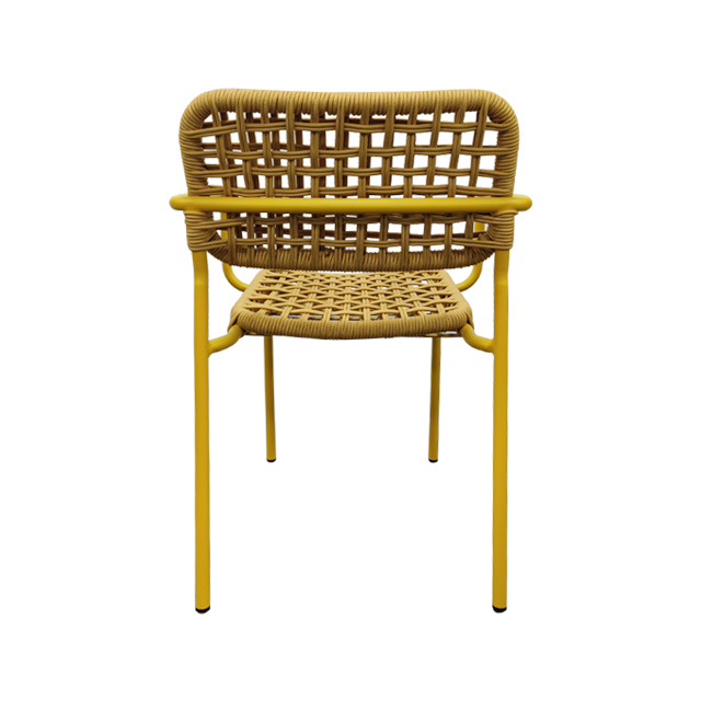 Newly Designed Woven Aluminum Frame Durable Garden Rope Outdoor Chair