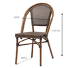 Modern Comfy Metal Folding Outdoor Aluminum Bistro Chairs
