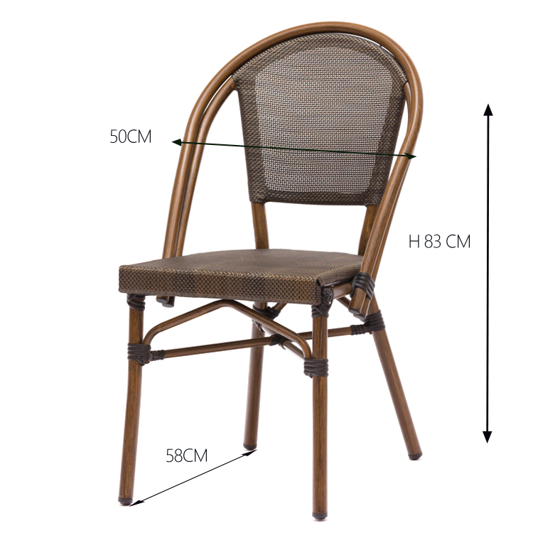 Modern Comfy Metal Folding Outdoor Aluminum Bistro Chairs