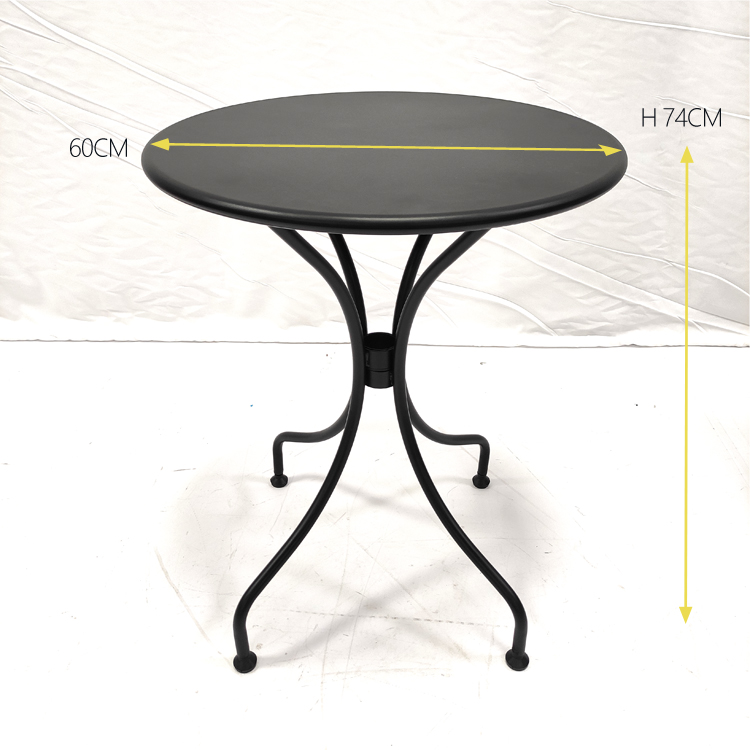 China Black Standard Carbon Steel Garden Table