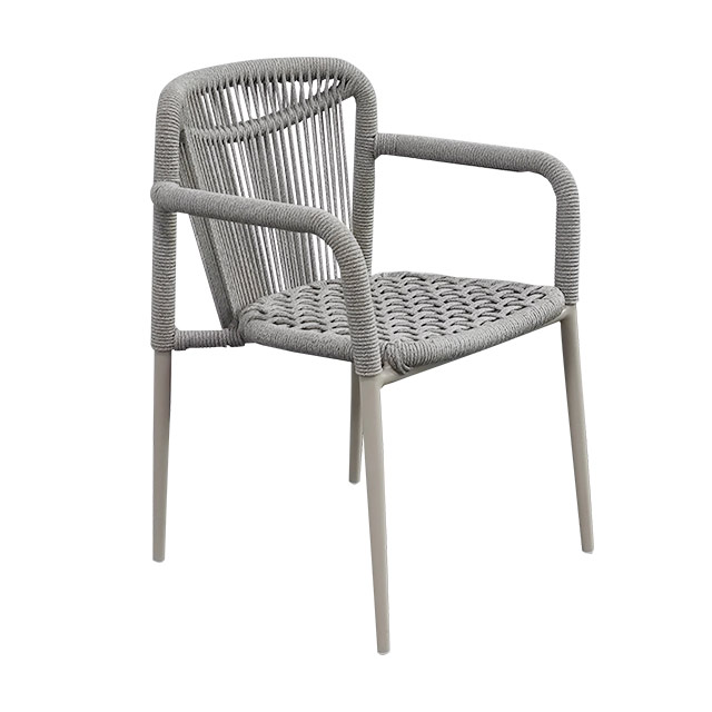 Outdoor Rattan Rope Woven Chairs, Aluminum Alloy Anti-Corrosion And Waterproof Furniture For Homestay Balconies, Gardens And Courtyards