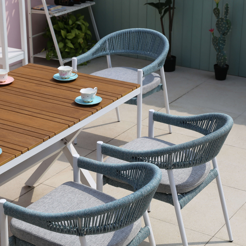 Hot Sale Modern Leisure Coffee Woven Garden Outdoor Chair Rope Furniture