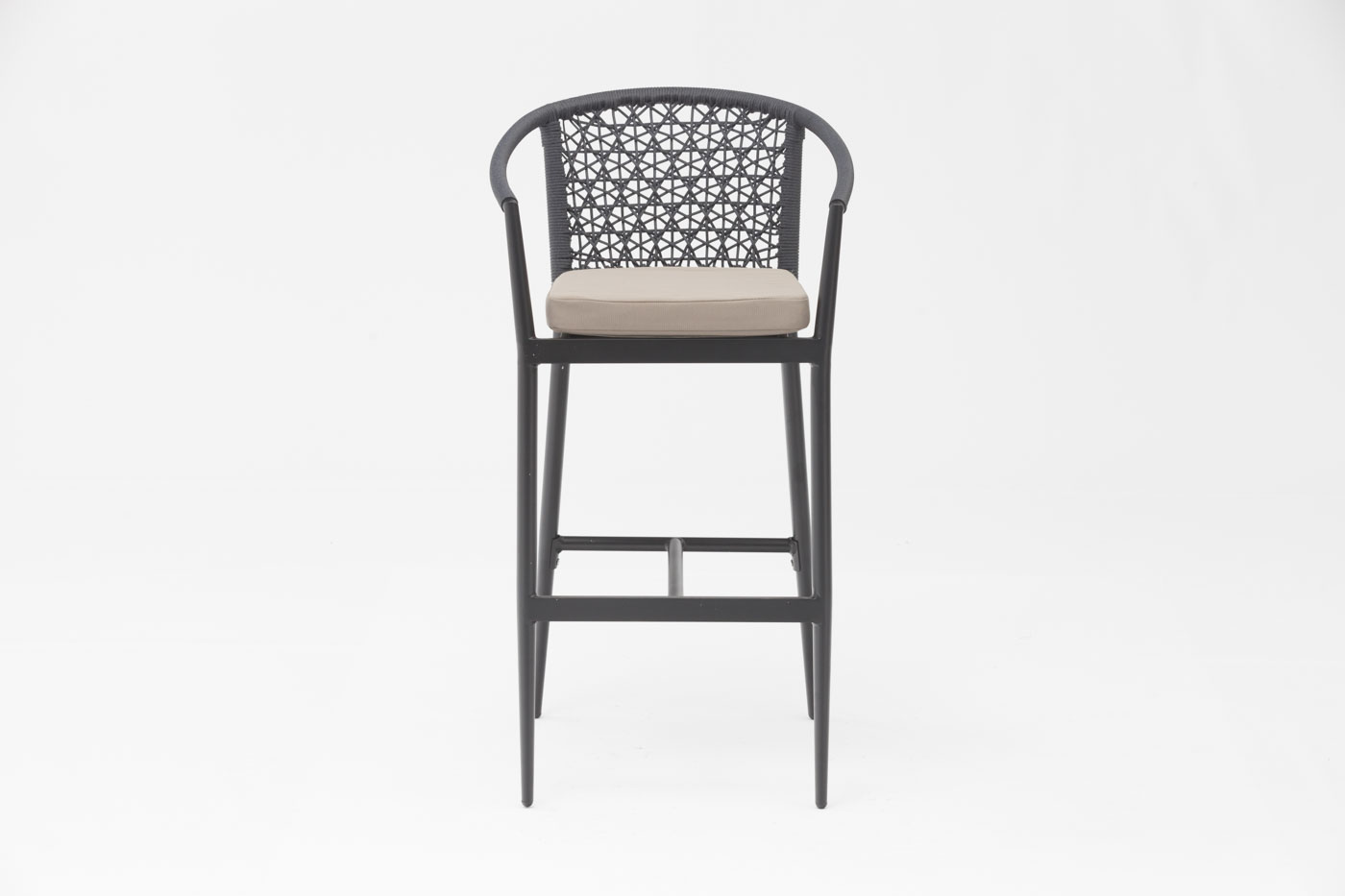 Popular New Technology Design Modern Rattan Aluminum Frame Terrace Family Party Armrest Leisure Outdoor Bar Chair