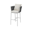 Casual Rattan Backrest Bar Chair Aluminum Alloy Outdoor High Chair Nordic Rattan Art Chair Bar Chair