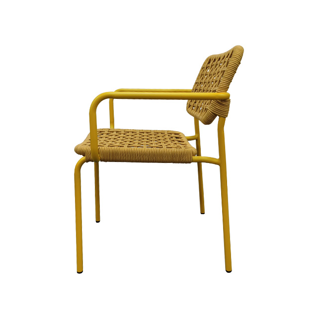 Newly Designed Woven Aluminum Frame Durable Garden Rope Outdoor Chair