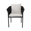Outdoor leisure woven chair Garden garden balcony Rattan woven outdoor sun protection dining chair Villa Homestay tables and chairs