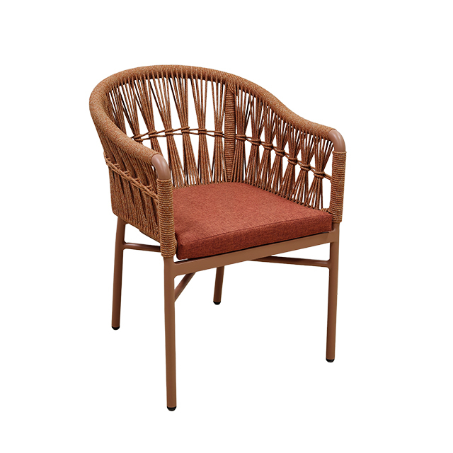Outdoor Tables and Chairs for Homestays & Outdoor Café Terraces | Aluminum Alloy Rope-Woven Furniture