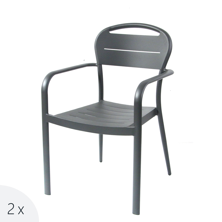 Cruise Ship Dining Restaurant Stackable Aluminium Outdoor Arm Chair