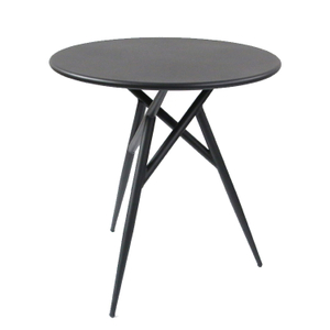 Restaurant Metal Steel Black Round Outdoor Coffee Table