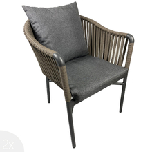Cafe Bar Woven Colorful Braided Rope Chair