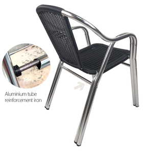 Outdoor Beach Hotel Cafe Aluminum Round Wicker Chair