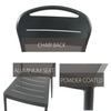 Restaurant Metal Steel Black Round Outdoor Coffee Table