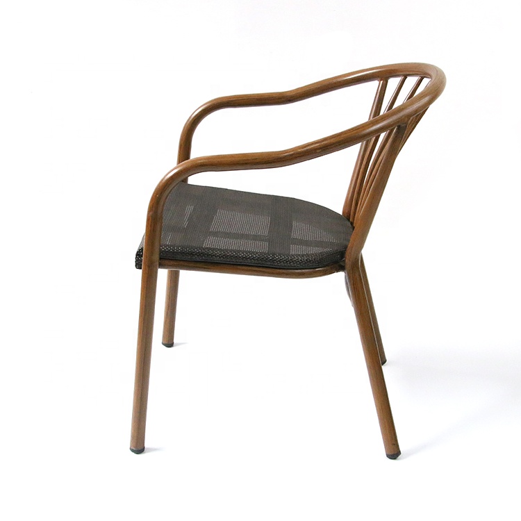 Metal Furniture Chairs Restaurant Stackable Outdoor Dining Chair