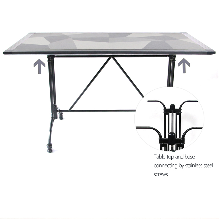Wholesale Metal Garden Set Dining Tops Tables Patio Ceramic Table