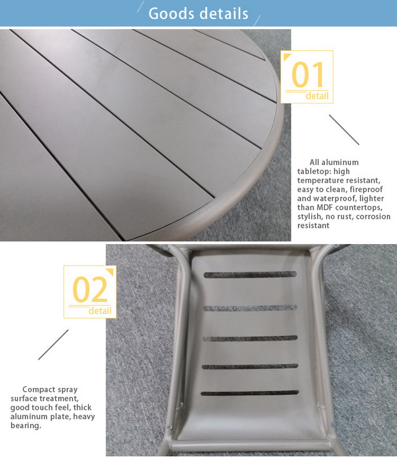 small metal patio table