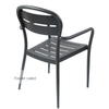 Beach Cafe Outdoor Stacking Aluminium French Bistro Arm Chair