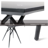 Square Aluminum Backyard Black Metal Patio Table