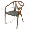 Metal Furniture Chairs Restaurant Stackable Outdoor Dining Chair