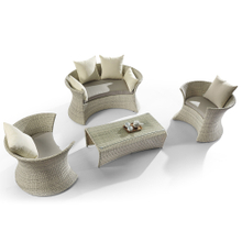 Modern Aluminum Metal Curved Small Outdoor Sectional Set Sale
