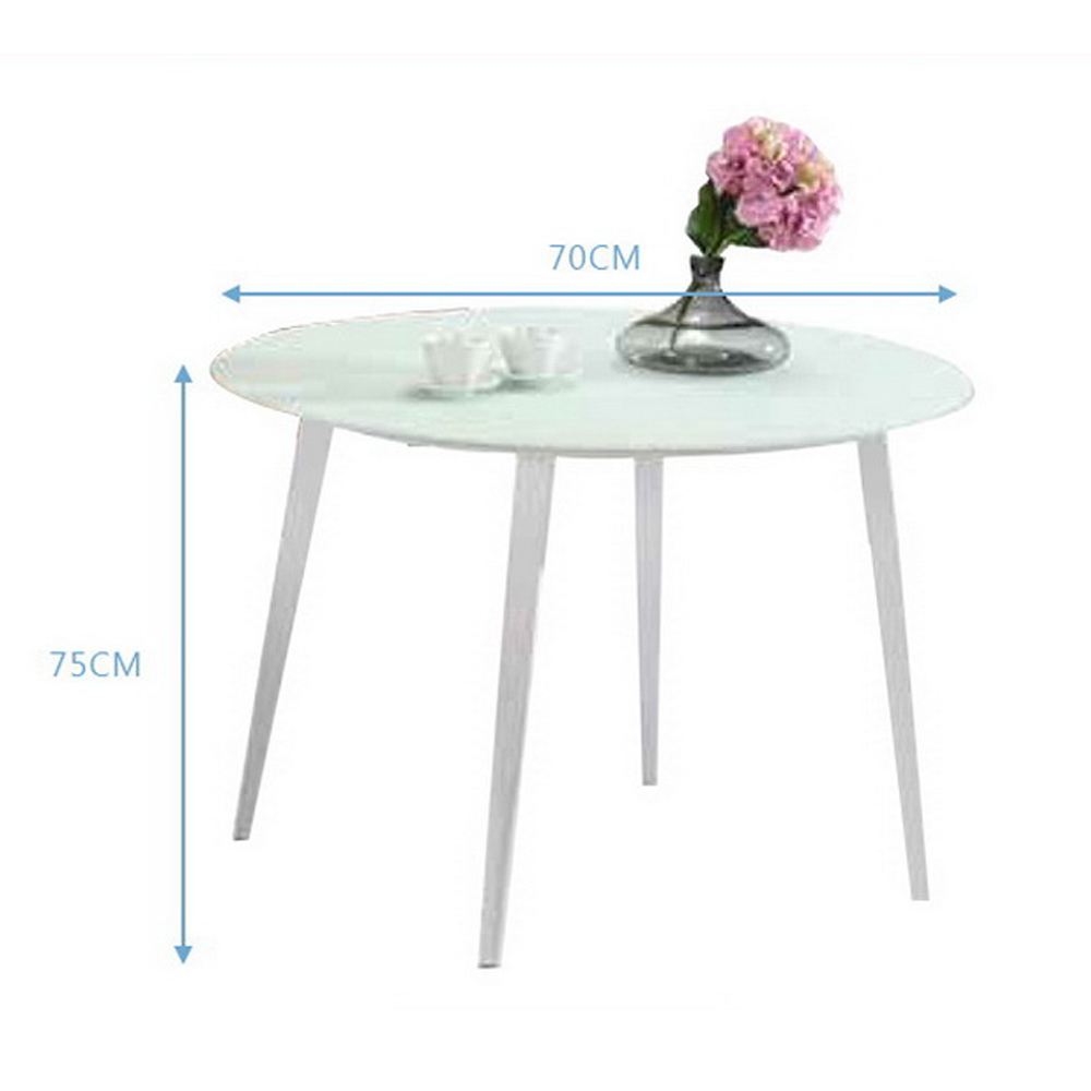 Pedestal Round Glass Circle Dining Room Table Set For Restaurant