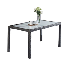 Outdoor garden Cheap Metal Plastic Wicker Long Table