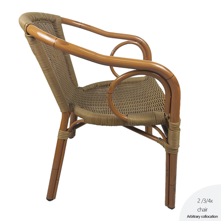 Furniture Rattan Outdoor And Restaurant Aluminium Bamboo Bistro Chair