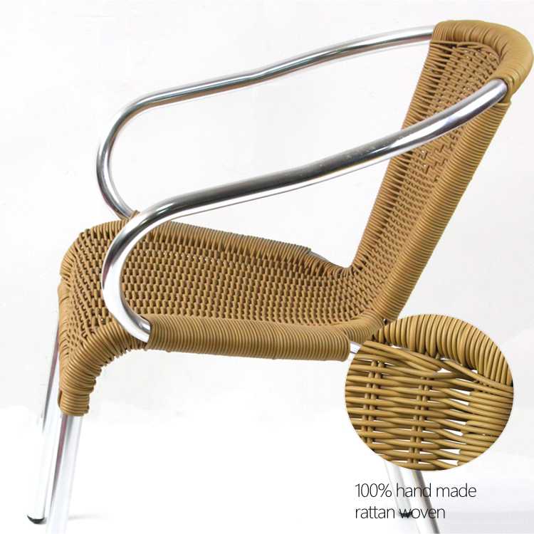 Wicker Restaurant Stacking Dining Wholesale Rattan Outdoor Chair
