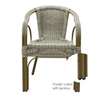 Circle Cane Cafe Chairs Round Outdoor Aluminium Wicker Chair