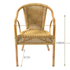 Outdoor Bamboo Aluminium Rattan Garden Flower Chair