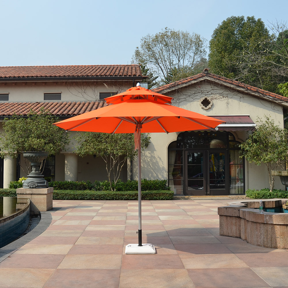 Outdoor Large Patio Offset Table Sun Umbrella