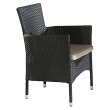 Bistro Outdoor Garden Plastic Round Wicker Dining Chairs