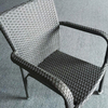 Outdoor Indoor Small Metal Wicker Bistro Table Chairs Set