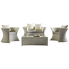 Modern Aluminum Metal Curved Small Outdoor Sectional Set Sale